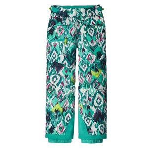 Patagonia Girl's Snowbelle Snow Pants Inlet Ikat Strait Blue XXL (16-18)